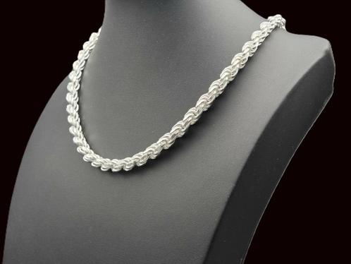 Zilveren Rope ketting.2025/578. 100 gram Ongedragen. Nieuw., Handtassen en Accessoires, Kettingen, Nieuw, Zilver, Zilver, Verzenden