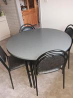 Keukentafel met stoelen, Huis en Inrichting, Tafels | Eettafels, Ophalen, Kunststof, 100 tot 150 cm, Rond