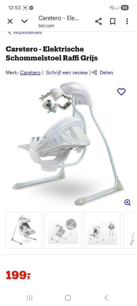 Elektrische schommelstoel, Kinderen en Baby's, Wipstoeltjes, Gebruikt, Schommelstoel, Overige merken, Met gordel(s) of riempje(s)