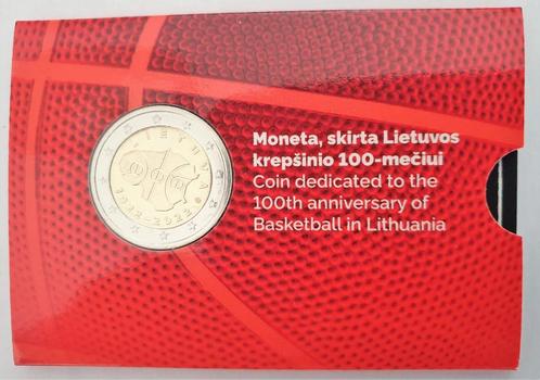 Litouwen 2 Euro 2022 Basketbal in Coincard, Postzegels en Munten, Munten | Europa | Euromunten, 2 euro, Verzenden