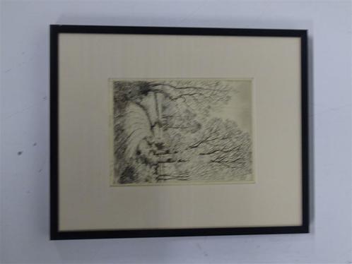 A5221 ets ''laantje'' nr. 9/100 [Schilderij van M. de Vr, Antiek en Kunst, Kunst | Etsen en Gravures, Ophalen of Verzenden
