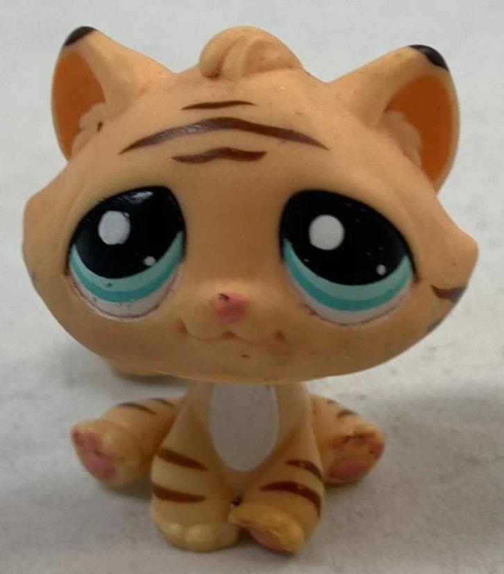 Littlest Pet Shop LPS 1608 kat tijger oranje Hasbro 2010, Verzamelen, Poppetjes en Figuurtjes, Zo goed als nieuw, Verzenden