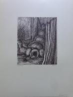 ARMAND SIMON / SURREALISME / ZW-W LITHO / 66x50cm / SIG, Ophalen of Verzenden