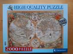 Puzzel wereldkaart 1599, 2000 stukjes, compleet, Hobby en Vrije tijd, Ophalen of Verzenden, Meer dan 1500 stukjes, Zo goed als nieuw
