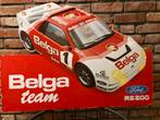 Ford RS200 Belga team rally bord 1986 groot reclamebord, Utilisé, Enlèvement ou Envoi, Voitures