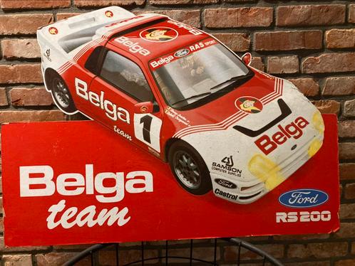 Ford RS200 Belga team rally bord 1986 groot reclamebord, Collections, Marques automobiles, Motos & Formules 1, Utilisé, Voitures