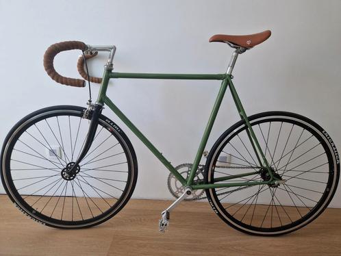 Fixie / single speed retro koersfiets - Maat L, Fietsen en Brommers, Fietsen | Racefietsen, Gebruikt, Ophalen
