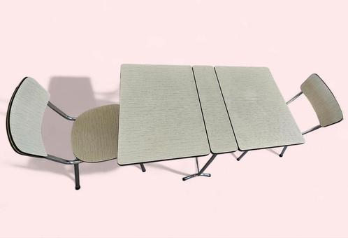 Formica opvouwbare tafel + 2 stoelen, Huis en Inrichting, Tafels | Eettafels, Zo goed als nieuw, Ophalen
