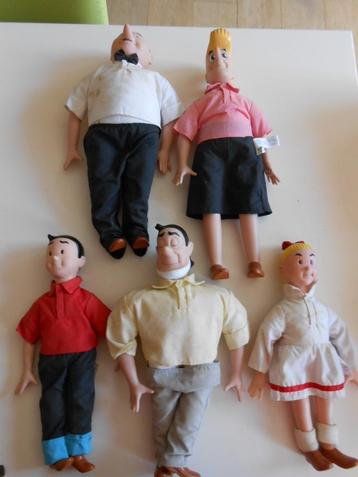 5 poppen  Wiske , Suske , Lambik , Sidonia , Jerom  beschikbaar voor biedingen