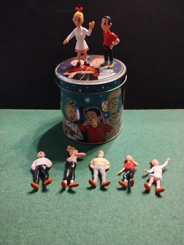 lotje suske wiske :  2 sets figuurtjes 1995 . + blik ., Verzamelen, Stripfiguren, Gebruikt, Beeldje of Figuurtje, Suske en Wiske