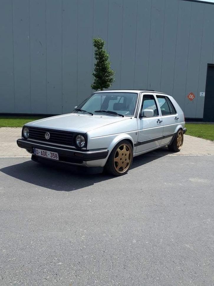Vw golf 2, Auto's, Volkswagen, Particulier, Golf, Benzine, 5 deurs, Automaat, Zilver of Grijs, Blauw, Stof, Voorwielaandrijving