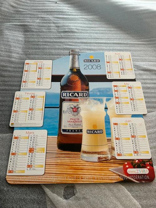 Calendrier Ricard 2008. État neuf., Collections, Marques & Objets publicitaires