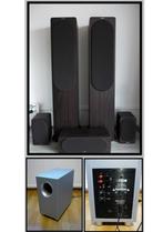 Jamo surround set met canton subwoofer, Ensemble surround complet, Comme neuf, 120 watts ou plus, Enlèvement