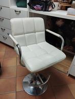 Witte barkruk / make up stoel, Gebruikt, In hoogte verstelbaar, Ophalen