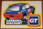 Vintage sticker Carburant Discount GT Renault 5 R5 retro, Verzamelen, Stickers, Auto of Motor, Ophalen of Verzenden, Zo goed als nieuw