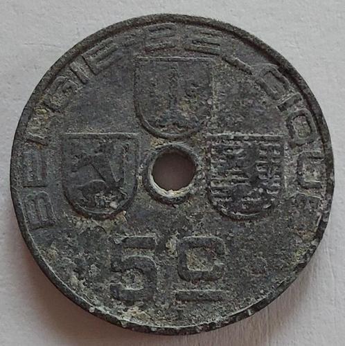Belgium 1941 - 5 Cent Zink VL/FR -Leopold III - Morin 498/Pr, Postzegels en Munten, Munten | België, Losse munt, Verzenden
