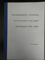 OPWIJK - 'Genealogische ontleding van de Staten van Goed van, Boeken, Ophalen of Verzenden, Zo goed als nieuw