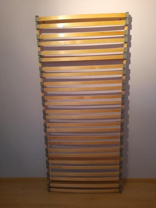 Sommier à double lattes, Huis en Inrichting, Slaapkamer | Matrassen en Bedbodems, Zo goed als nieuw, Bedbodem, 90 cm, 200 cm, Twijfelaar
