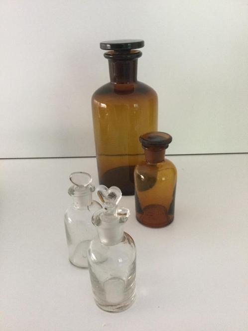 Set van 4 Apothekersflessen  3€/set, Antiek en Kunst, Antiek | Glaswerk en Kristal, Ophalen