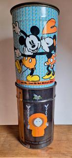 Afsluitbare tonnen Southpark en Mickey Mouse Zie foto's, Ophalen, Mickey Mouse, Zo goed als nieuw