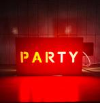 Party - Origineel Vintage Studio verlicht bord, Verzamelen, Ophalen of Verzenden, Zo goed als nieuw