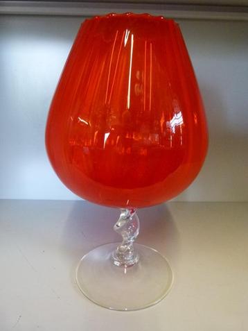 vintage glas xl - vaas hoogtes 30 - 25 - 20 cm. set van 3 beschikbaar voor biedingen