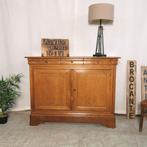 Antieke Louis Philippe dressoir (tv-kast) zw eik B 145 H 112, Huis en Inrichting, Ophalen, Gebruikt, 100 tot 150 cm, 100 tot 150 cm