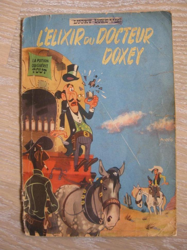 Lucky Luke "L'élixir du docteur Doxey" Ed. 1955, Boeken, Stripverhalen, Gelezen, Eén stripboek, Ophalen of Verzenden