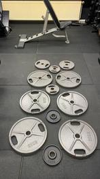 Halterschijven 50mm, Ophalen, Zo goed als nieuw, Halterschijven