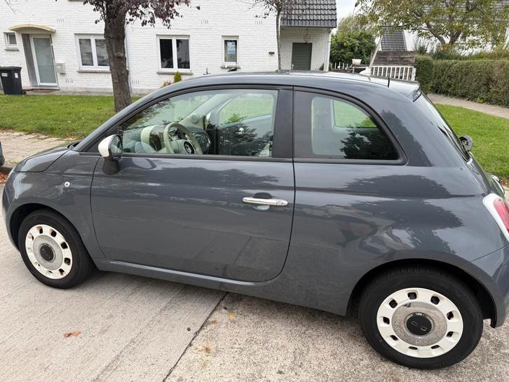 Fiat 500, Auto's, Fiat, Benzine, Euro 5, 3 deurs, Handgeschakeld, Zilver of Grijs, Grijs, Leder en Stof, Ophalen
