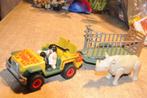 playmobil jeep met witte neushoorn van 4832 niet compleet, Enlèvement ou Envoi, Utilisé, Playmobil en vrac