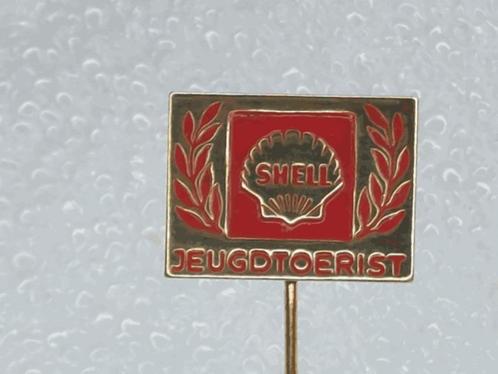 SP2071 Speldje Shell Jeugdtoerist, Collections, Broches, Pins & Badges, Utilisé, Enlèvement ou Envoi