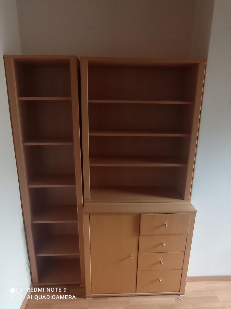 bibliotheque en hêtre massif - 500€, Maison & Meubles, Armoires | Bibliothèques, Comme neuf, 100 à 150 cm, 200 cm ou plus, 25 à 50 cm