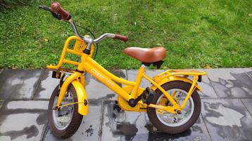Kinderfiets geel retro "Cooper" 16 inch beschikbaar voor biedingen