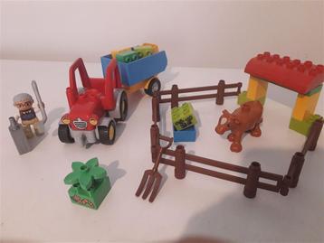 Duplo 10524 - Landbouw tractor op de boerderij  complete set beschikbaar voor biedingen