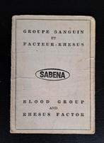 SABENA 1966 Léopolville bloedgroepkaart, Ophalen of Verzenden