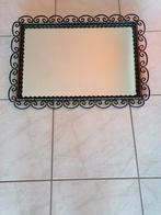 Vintage smeedijzeren spiegel, handgemaakt., Ophalen, Gebruikt, Minder dan 100 cm, Rechthoekig