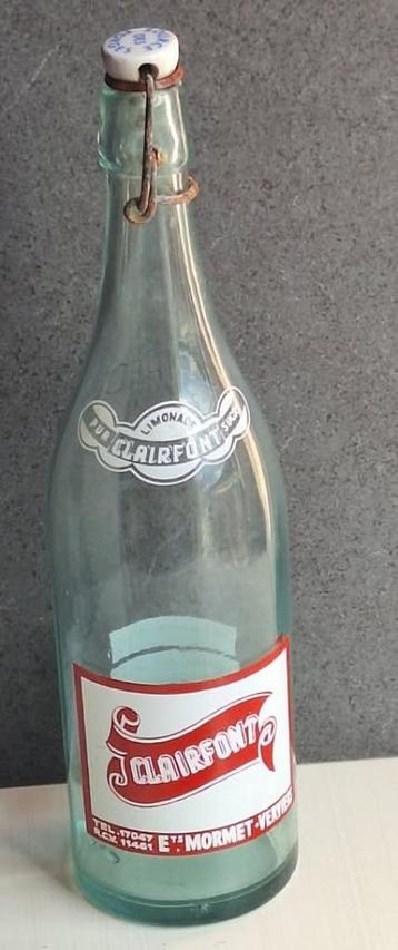 Ancienne bouteille limonade Clairfont Verviers Ets Mormet beschikbaar voor biedingen