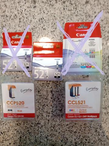 Nieuwe inktpatronen (3) voor canon PIXMA printers beschikbaar voor biedingen
