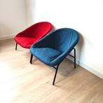 Rode en blauwe vintage lounge fauteuil Theo Ruth - Artifort, Gebruikt, Ophalen