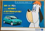 Postkaart met afbeelding Droopy (reclame Peugeot), Verzamelen, Gebruikt, Ophalen of Verzenden, Plaatje, Poster of Sticker, Overige figuren