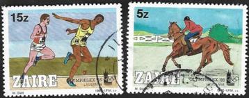 2 Zegels Congo-Kinshasa (Zaïre) 1985 Olymphilex beschikbaar voor biedingen