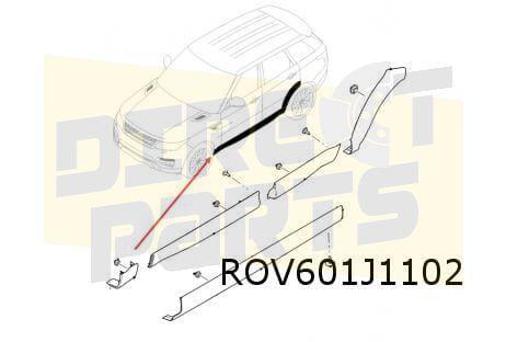 Range Rover Sport (5/05-10/17) stootlijst voorscherm Rechts, Auto-onderdelen, Carrosserie, Spatbord, Land Rover, Nieuw, Verzenden