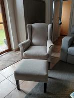Zetel met pouf, Huis en Inrichting, Fauteuils, Ophalen, Zo goed als nieuw