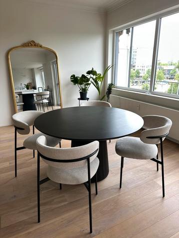 Ronde eettafel GigaMeubel 130cm diameter, Huis en Inrichting, Tafels | Eettafels, Ophalen, 100 tot 150 cm, Rond, Zo goed als nieuw