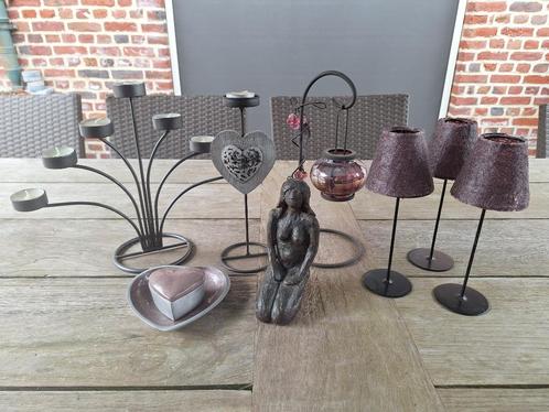 Decoratie romantisch, Huis en Inrichting, Woonaccessoires | Kandelaars en Kaarsen, Gebruikt, Kaars, Minder dan 25 cm, Overige materialen