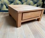 Salontafel massief teak hout 2 lades, Huis en Inrichting, Tafels | Salontafels, Ophalen, Zo goed als nieuw