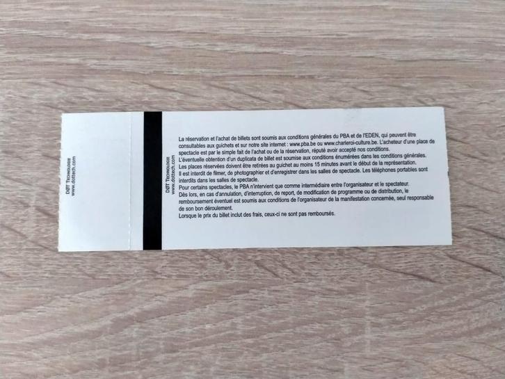 Agnes Obel Palais Beaux-Arts Charleroi 2012 concertticket, Verzamelen, Muziek, Artiesten en Beroemdheden, Gebruikt, Overige typen