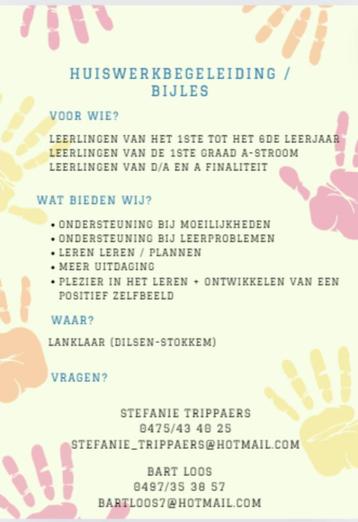 Bijles / huiswerkbegeleiding