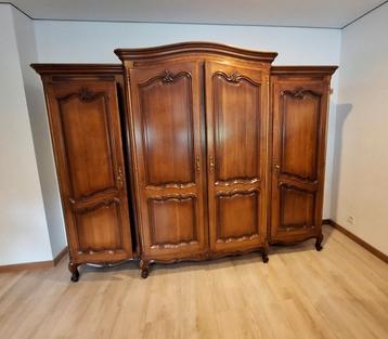 Ensemble de chambre à coucher antique en bois massif, Enlèvement, Utilisé, Deux personnes, Unieke antieke uitstraling
